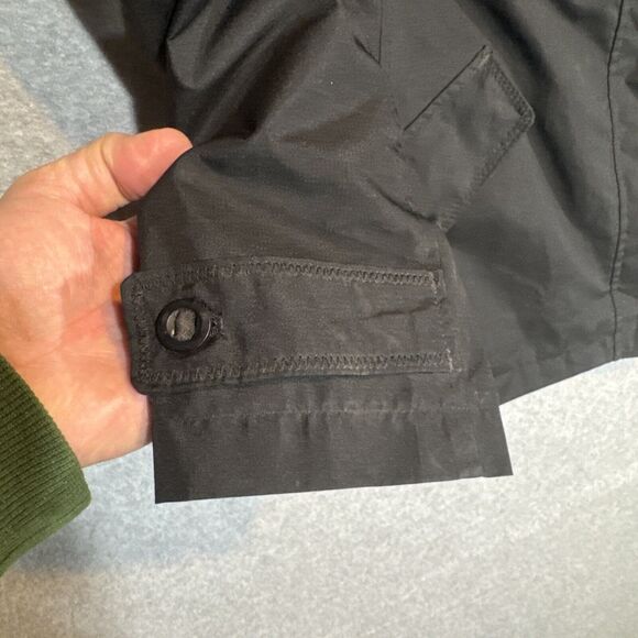 Lands End Women’s Waterproof Rain Coat Windbreaker Black Size L/P‎  14-16 VTG - Picture 2 of 16